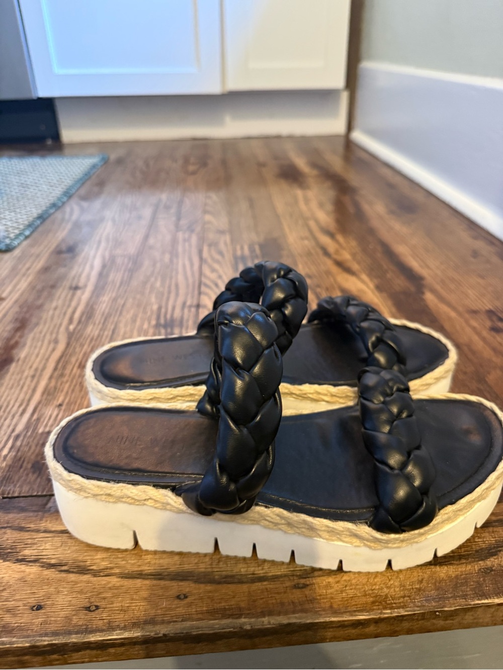 Nine West Savan Platform Slide Sandals Size 8